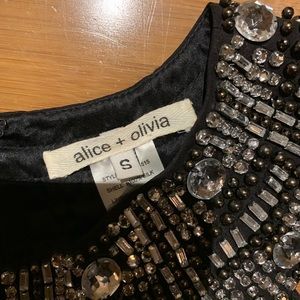 Alice & Olivia Mini beaded collar dress